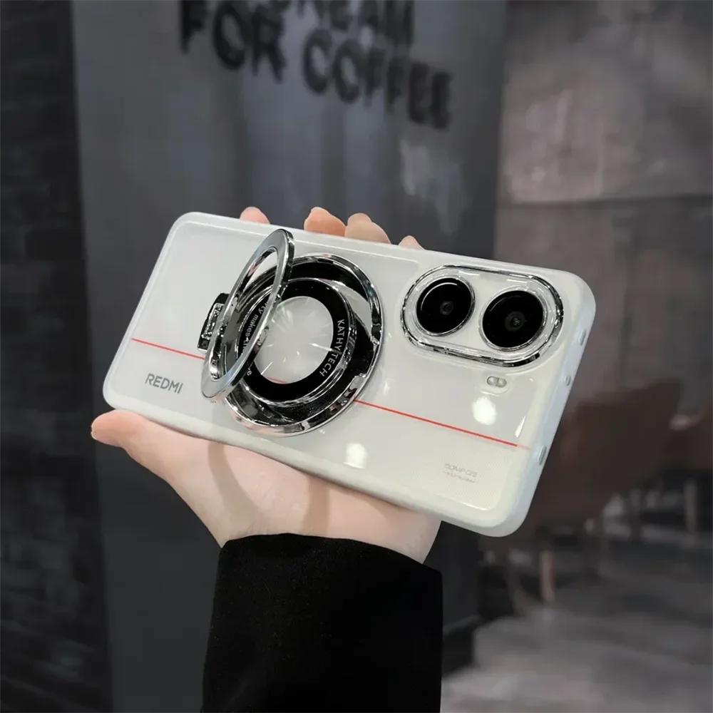 

Для POCO X7 Pro Чехол X7Pro Защитная пленка для объектива камеры Прозрачный мягкий чехол для Xiaomi POCOX7Pro Прозрачный силиконовый бампер Магнитная подставка Shell POCO X7 Pro белый