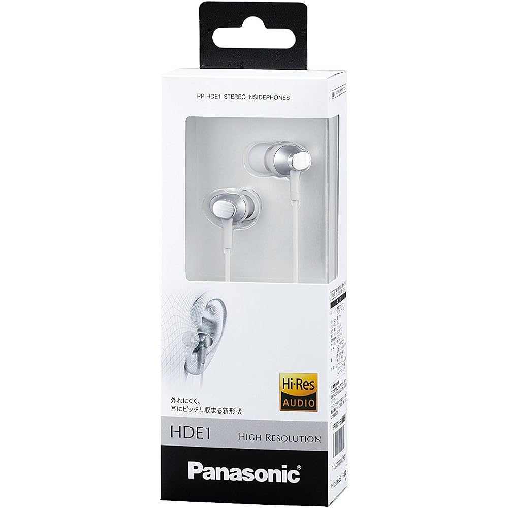 Panasonic High-Resolution In-Ear Headphones, Silver, RP-HDE1-S