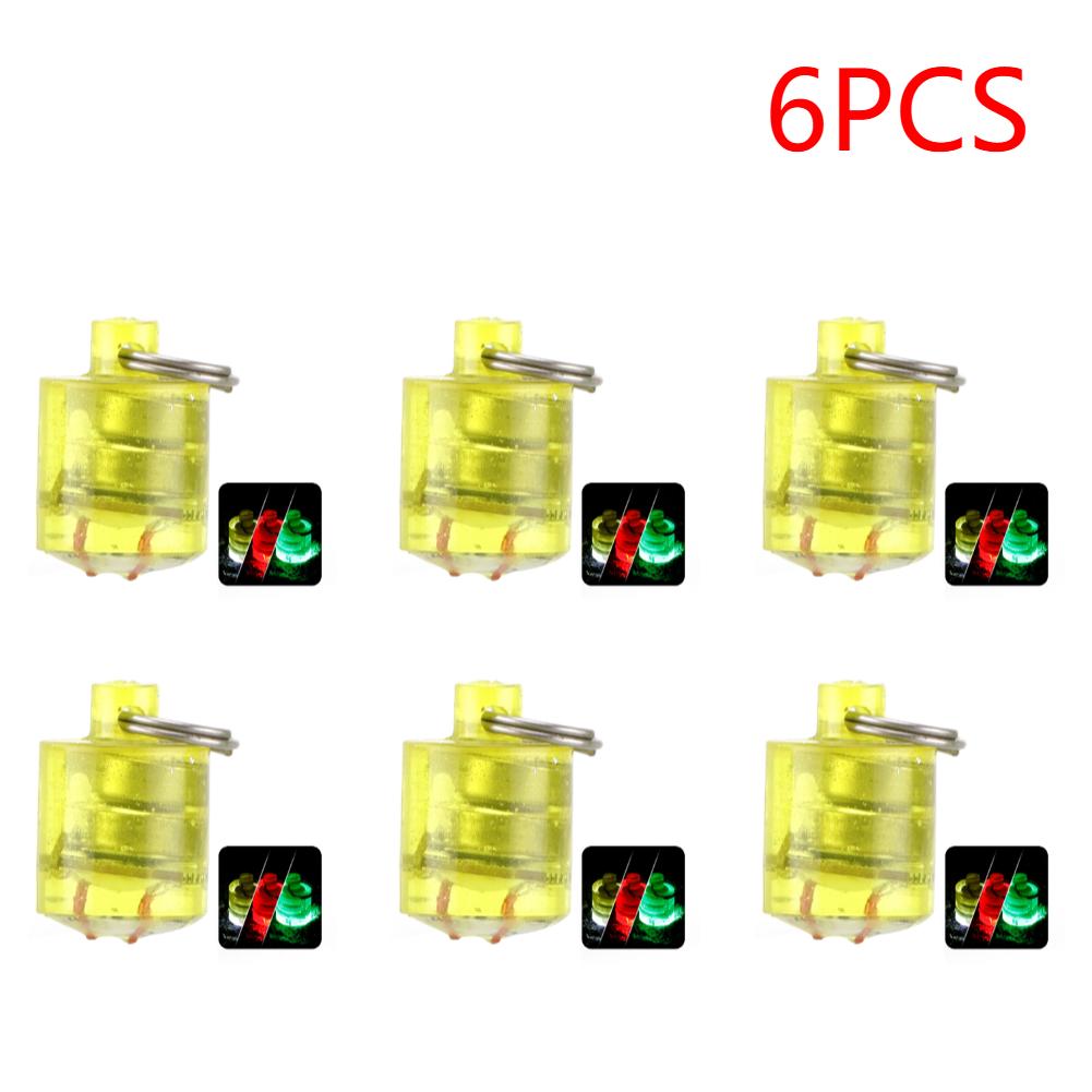 LED Night Fishing Light Mini Underwater Fish Attraction Lamp Colorful Fishing Lure Light Luminous Fishing Attraction Lamp Bait 6PCS