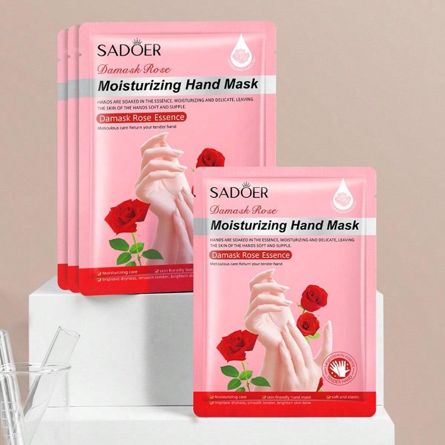 1Pair Rose Moisturizing Hand Mask/Goat Milk Nicotinamide Hand Mask/Lavender Exfoliating Foot Mask,Ha