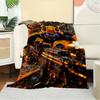 For Transformers,Bumblebee,Action-Themed Flannel Blanket, Glam Style, Digital Print, All-Season Comfort, Tear-Resistant, Knitted Craftsmansh