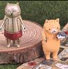 Cat Traditional Chinese Medicine Acupuncture Martial Arts Hall Blind Box Healing Emotional Mini Action Figure Birthday Gifts