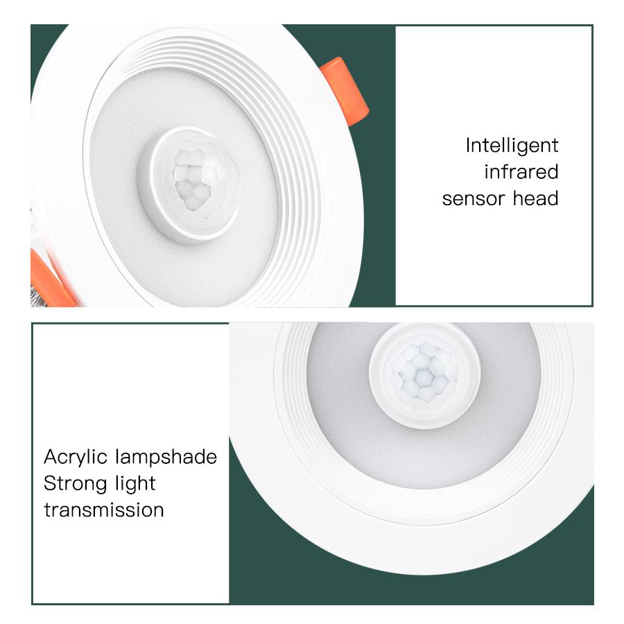 20W 15W 10W 5W PIR Motion Sensor Downlight AC85-265V Recessed Ceiling Light For Corridor Living Room Kitchen Decor Lighting