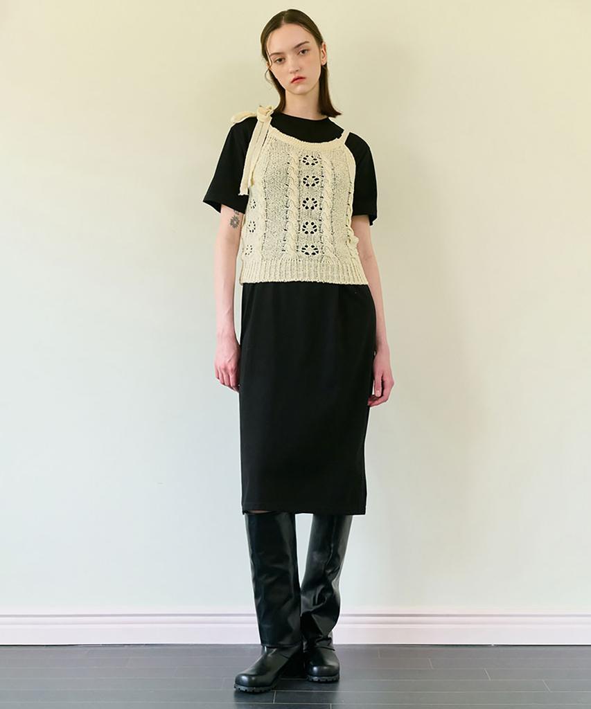 Kamino Summer Slit Dress Black