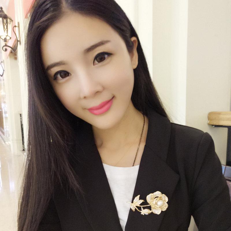 Mode Retro Große Rose Perle Brosche Anstecknadel Korsage Blume Korsage Schnalle Damen Accessoires Langlebige Farbe Exquisite Hypoallergene Brosche Geschenk