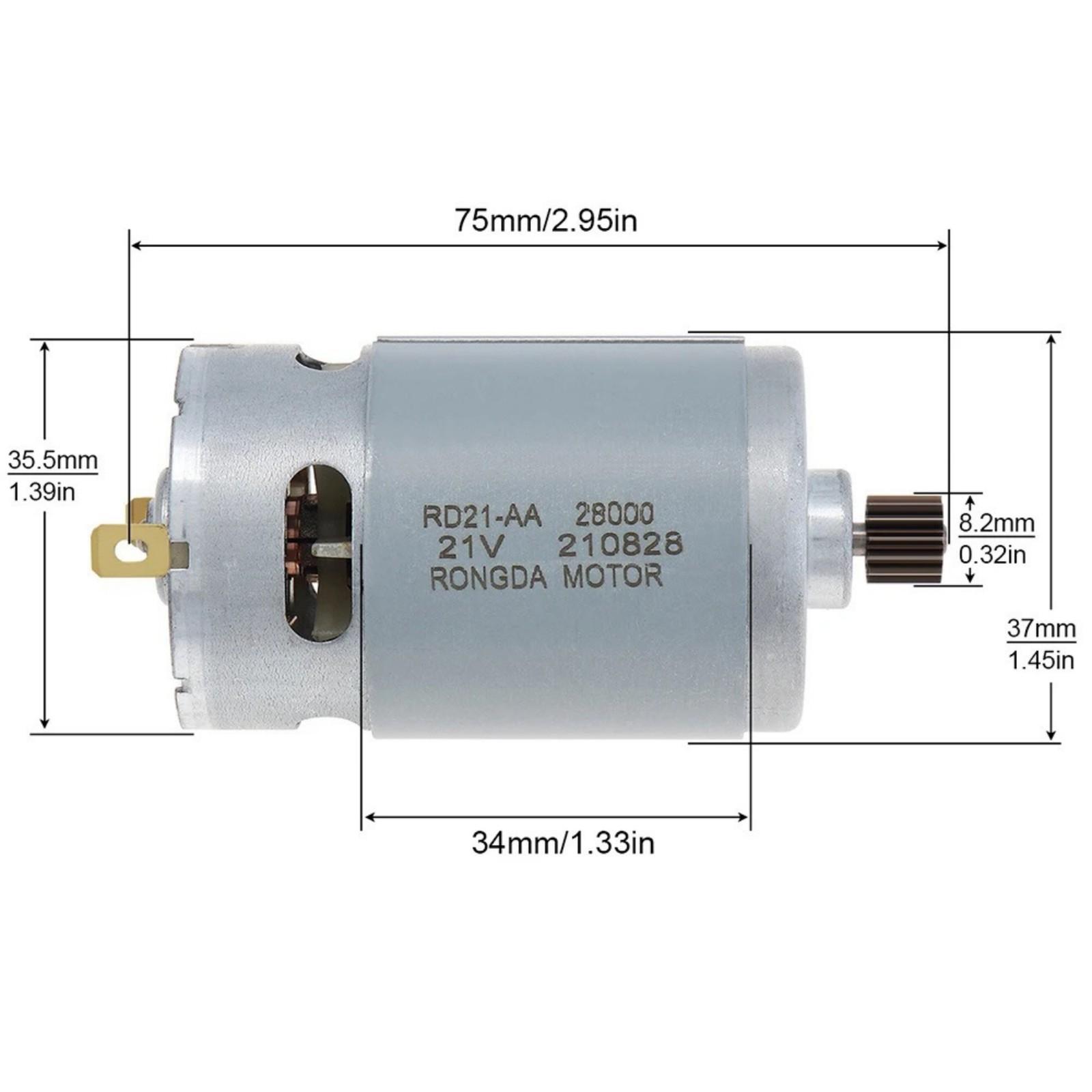 

21V RS550 Chainsaw Motor Brushed Motor 14 Teeth Ideal for 4/6Inch Cordless Logging Saw Easy Operations 1
