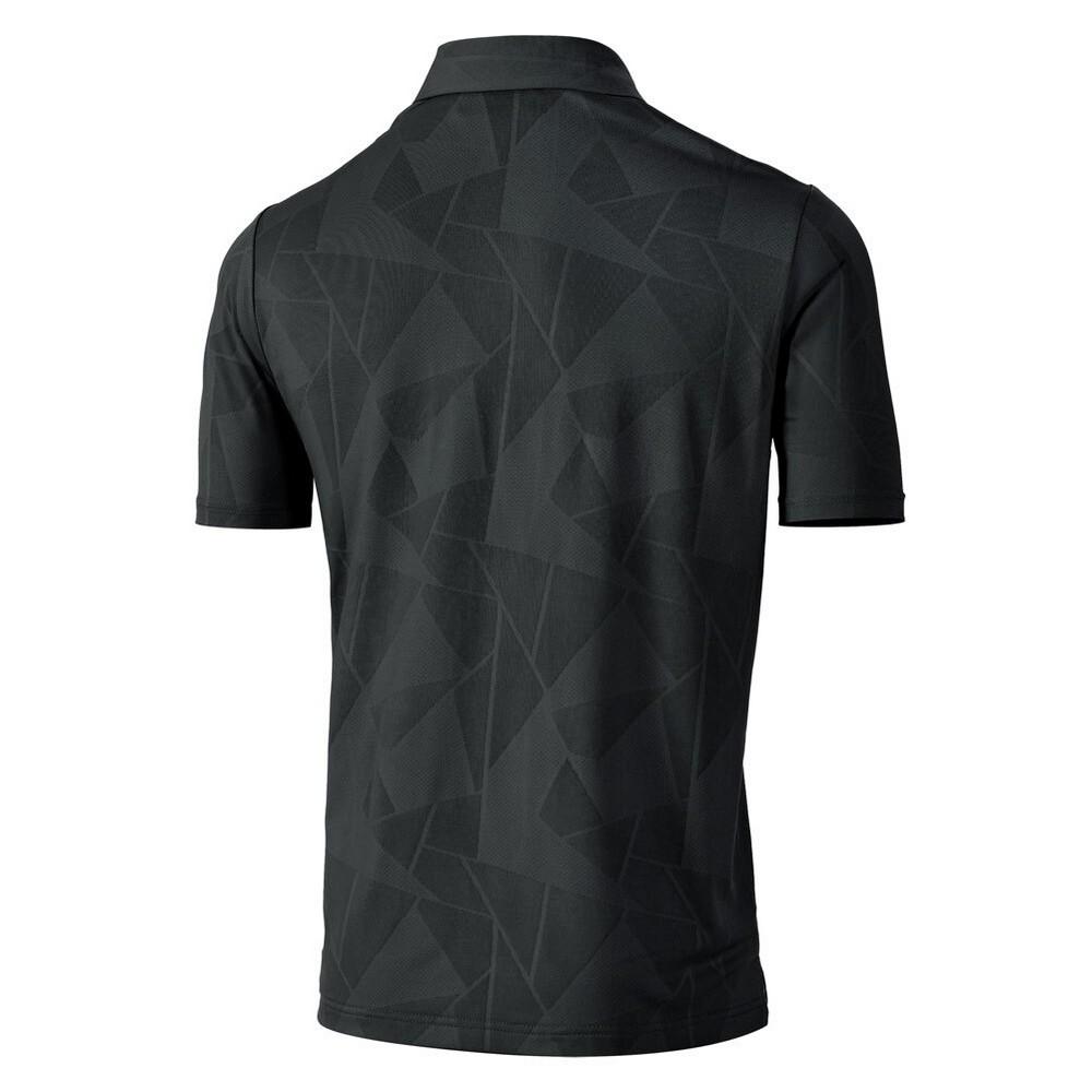 Island Green Mens Jacquard UV Protection Golf Polo Shirt