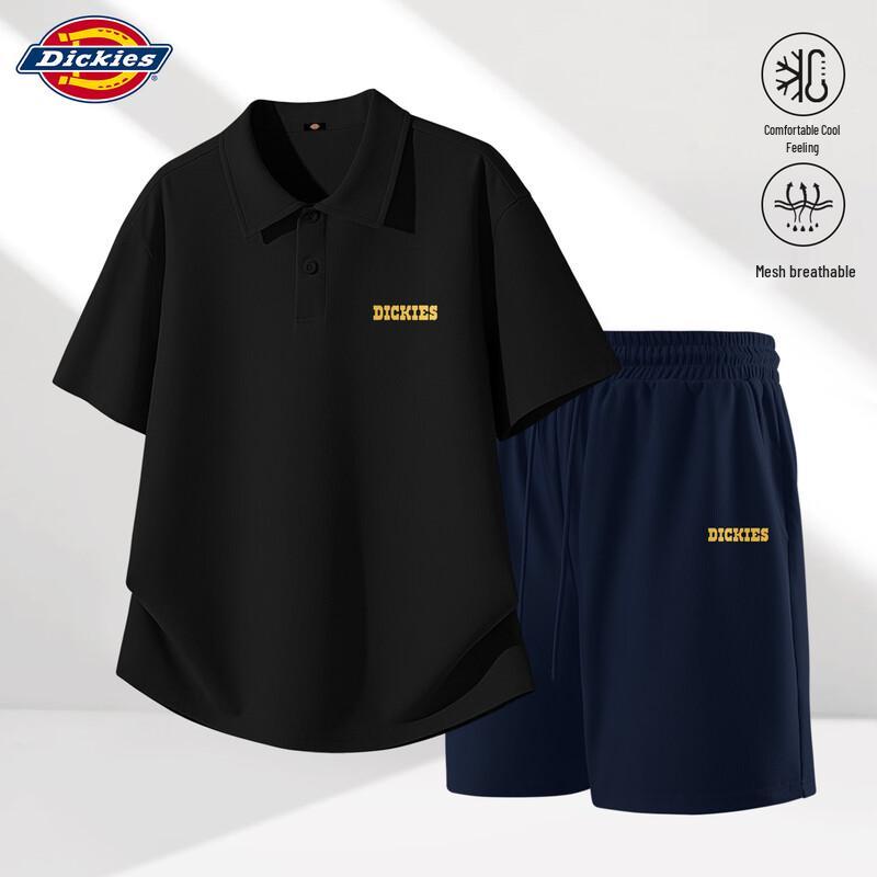 

Dickies Men s 2026 Waffle Knit Breathable Polo & Shorts Set M (170)