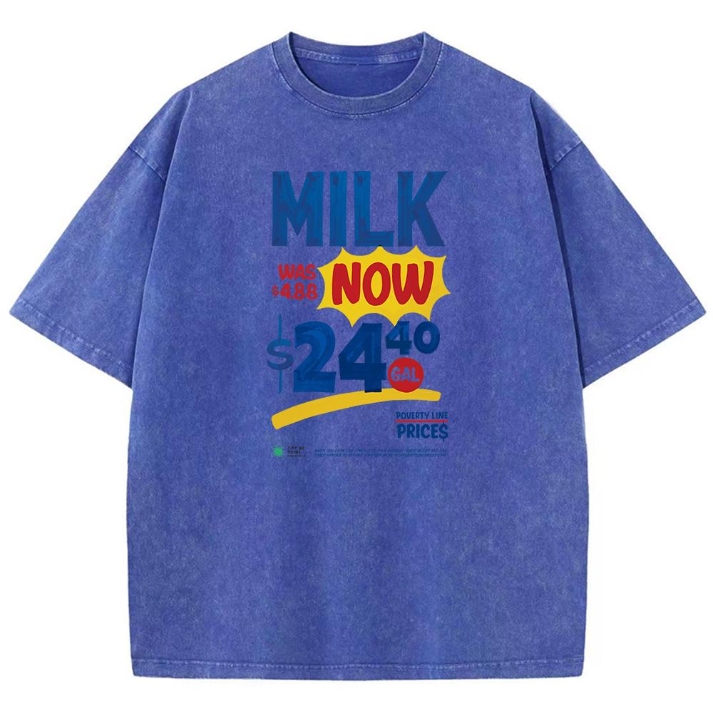 Mléko Teď Reklamní Plakáty Tiskárna Tričko Krásný Vzor Tričko Outdoorová Šik Trička Krátký Rukáv