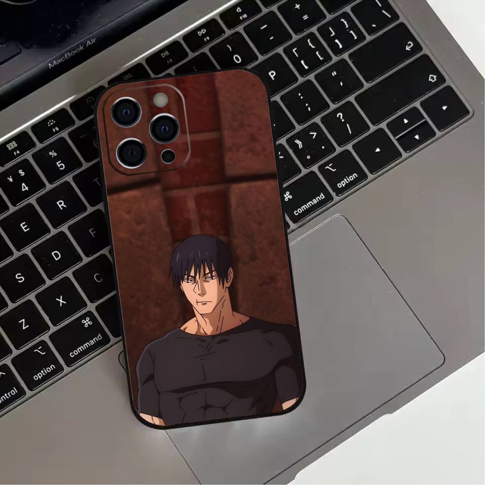 Toji Fushiguro Jujutsu Kaisen  Phone Case For iPhone 17,16,15,14,13,12,11 Plus,Pro Max,XS,Soft Silicone Black Cover