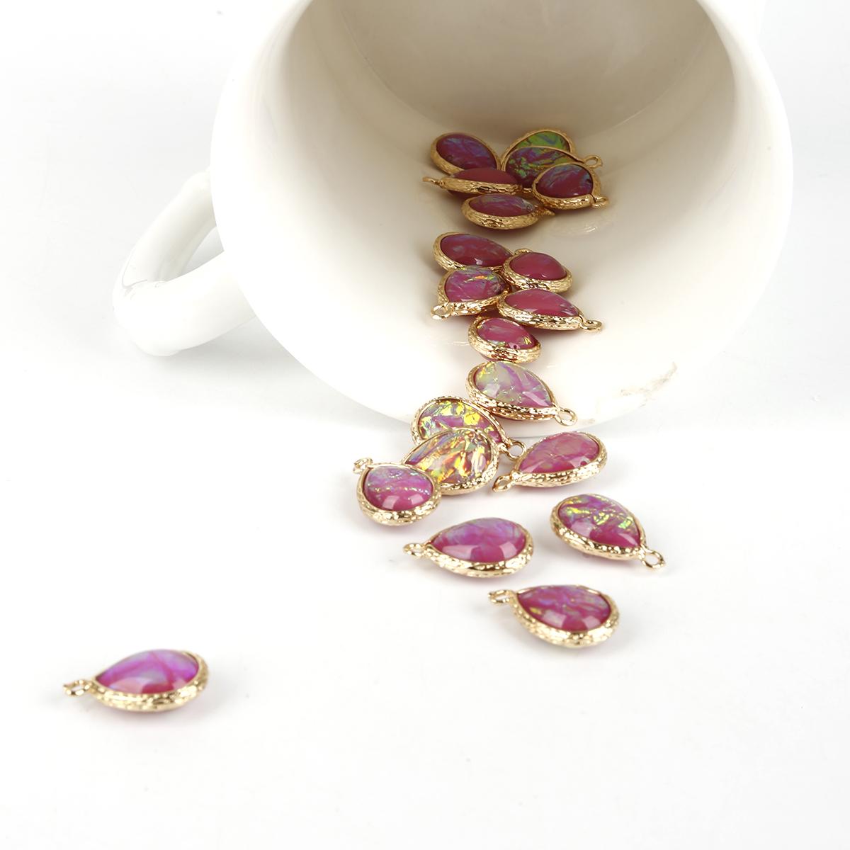 

2 шт., подвески из смолы, подвески в форме капли воды для DIY, ожерелье, серьги, ювелирные аксессуары