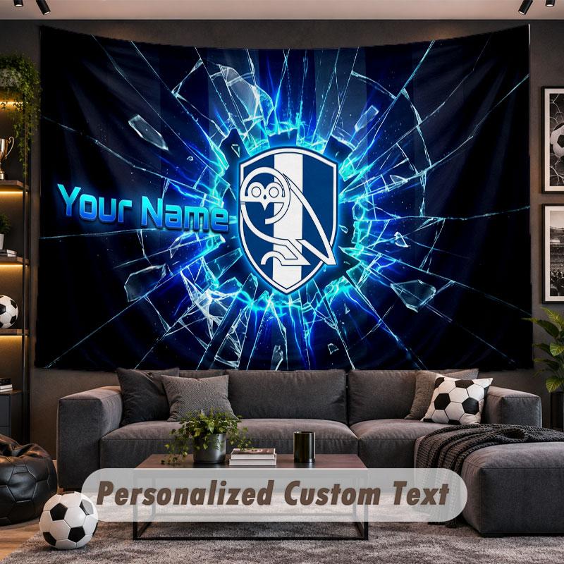 Wall Hanging Tapestry Custom NameSheffield Wednesday FC Pattern Personalized Printed Fabric Wall Decor