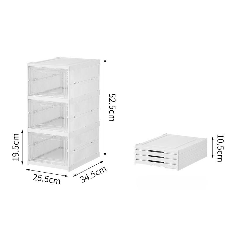 Foldable Shoe Box Dustproof Plastic Sneaker Shoe Storage Box Thickened Tackie Shoes Boxes Stackable Shoes Cabinet Home Organizer