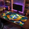 Brazil Football Crest Mouse Pad, Extended Non Slip Rubber Desk Mat for Gaming Office Laptop Fan Gift