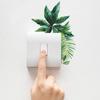 Fun-kg54 Tropical Green Plant Leaf Switch Affixed To The Living Room Porch Home Beautification Wall Sticker