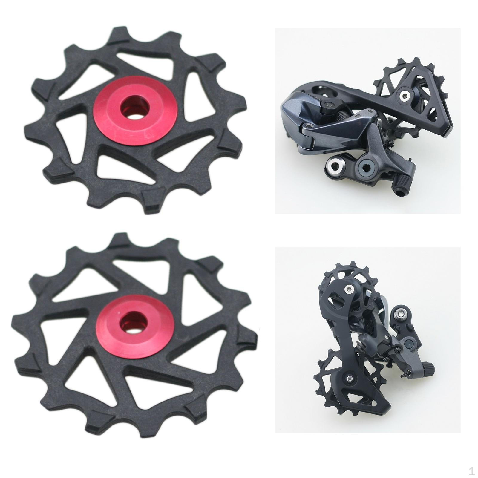 Керамический склад Derailleur 12T 14T Горный Дорожный Велосипед Heckunwerfer Дисковый Ролик Запасная Часть Натяжитель красный