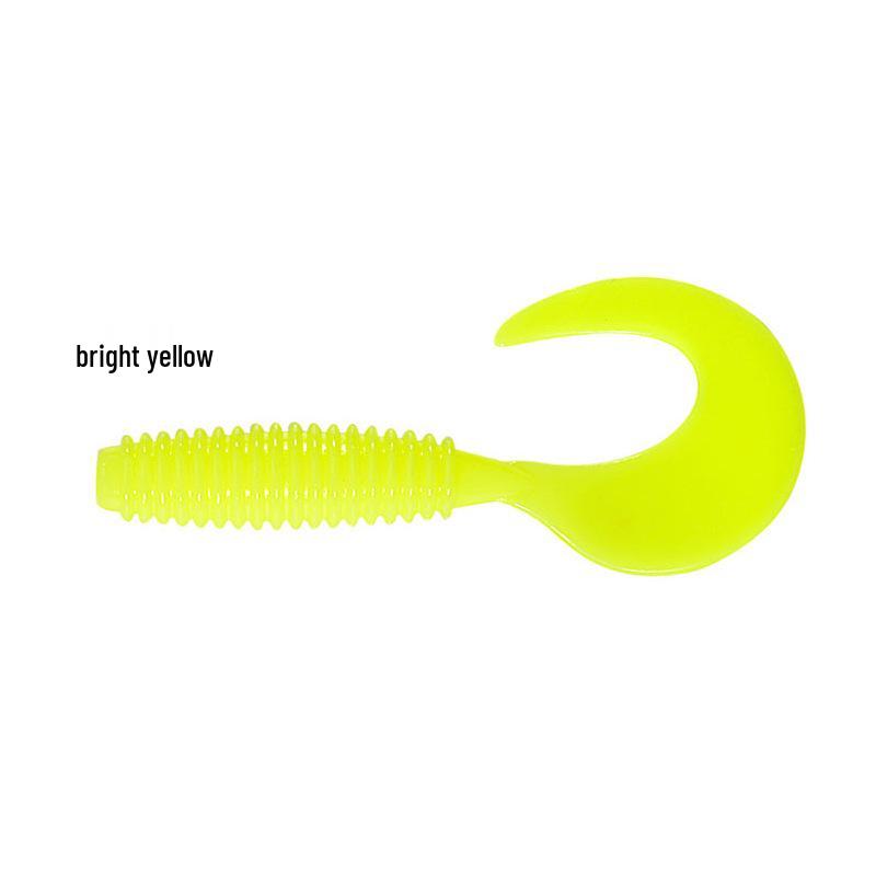Japanese T-tail Soft Worm Jig Set: Long Cast Artificial Bait for Bass and Mandarin Fish with Curly Tail Lure