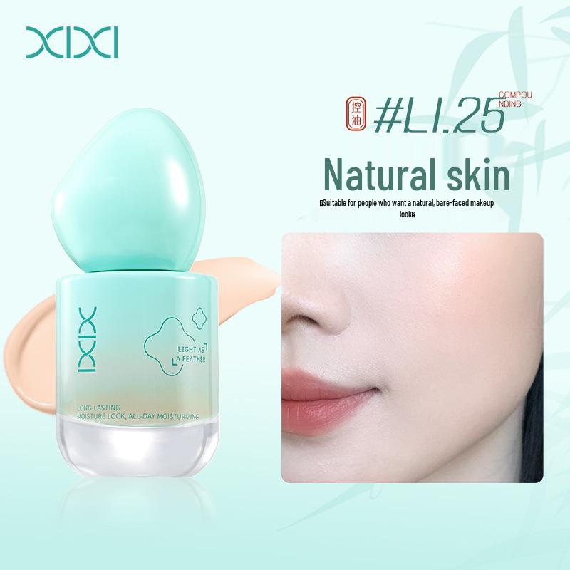 XIXI Soft Mist Fine Grinding Foundation: Natural Silky Smooth, Delicate Oil Control, Perfect for Beginners, Base and Color Makeup.