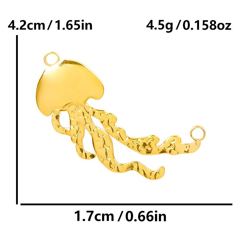 6pcs Real Gold Plated Ocean Animal Turtle Shell Conch Starfish Diy Charms For Jewelry Making Bulk Stainless Steel Charm Pendant