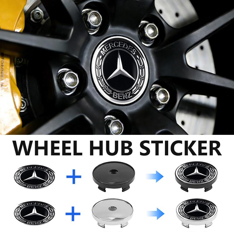 4PCS Car Emblem Wheel Hub Center Cap Badge Covers Sticker Accessories For Benz AMG W213 W124 W108 W126 Exclusive W204 W222 W205