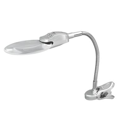 Magnifying Glass with Light Adjustable Flexible Gooseneck Clip On Magnifying Lamp for Reading Bed Work Crafts Sewing