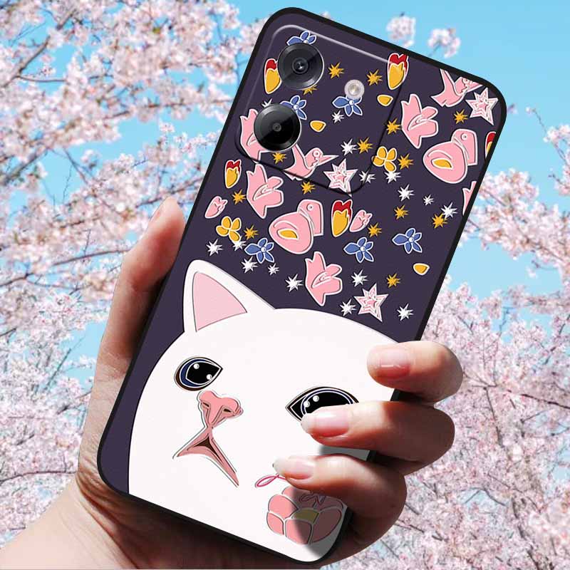 For Xiaomi Poco M7 Pro 5G Case 3D Relief Flower Emboss Soft Silicone various Flower For Poco M7 Pro 5G 3D CuteCartoon Cover Case