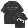 Band Rock Britannica The Smiths The Queen Is Dead Gatto Divertente Retrò Lavato Maglietta Alternativa Anni '80 Indie T-shirt Morrissey Unisex