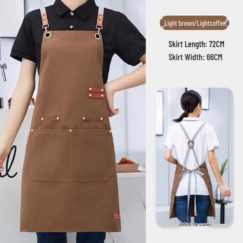 Unisex Barista Apron with Custom Logo for Coffee Shop Catering