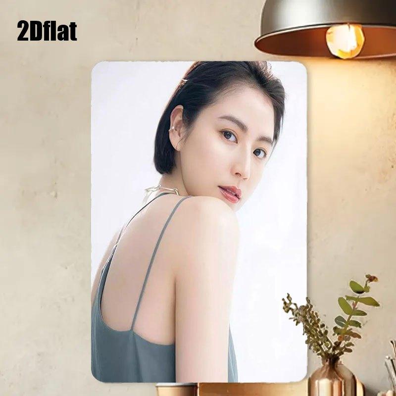 D Flat  pc D Flat Posters  pc of Yamazaki Aimi Vintage Japanese Star Portrait Metal Sign  Elegant Female Back View Poster 20x30cm（7.8x11.8inch）