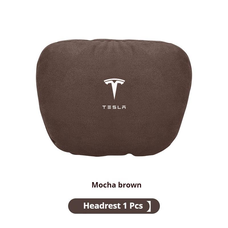 Coussin de soutien lombaire pour appui-tête de voiture Oreiller de soutien pour le cou Pour Tesla Model 3 Model Y Model S Model X Accessoires d'intérieur de voiture