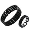 Set Bracciale e Anello Magnetico Rame Retrò – Regolabile, Design a Tripla Riga