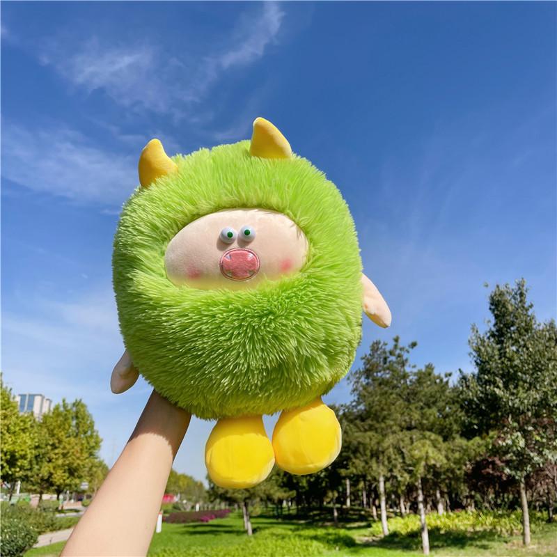 

New long-haired little monster doll monster doll plush toy funny rag doll throw pillow girl 35cm/0.25kg
