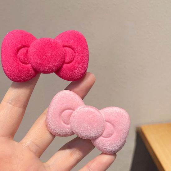 1 Pair Hair Clips Bowknot Heart Star Shape Hair Pins Velvet Material Cover Side Bangs Hairpins Hair Accessories