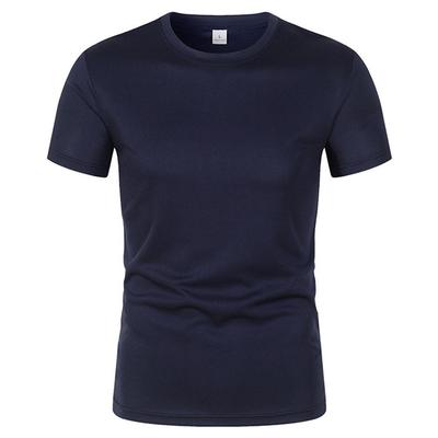 Men's Summer Quick-Dry Mesh T-Shirt - Short Sleeve, Round Neck, Solid Color Fashion Top