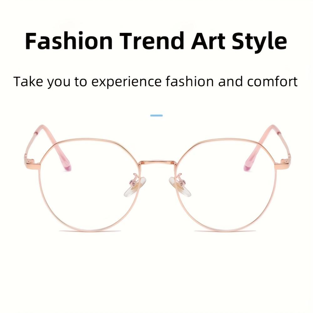 1 Pair Of New Personalized Retro Metal Oval Glass Frame Men And Women'S Same Style Fashion Polarized Color-Changing Glasses