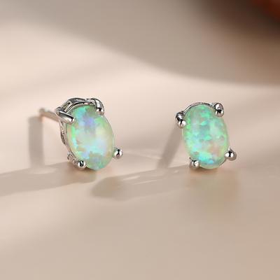 European and American Fashion Minimalist Style Oval Earrings Mini Cute and Versatile Girl Heart Earrings
