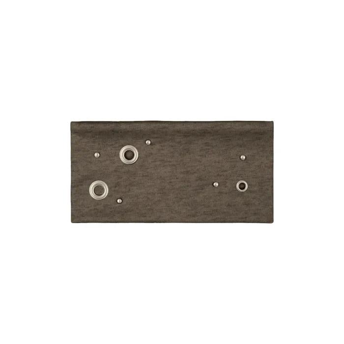 METAL EYELET WIDE HAIR BANDANA_BROWN
