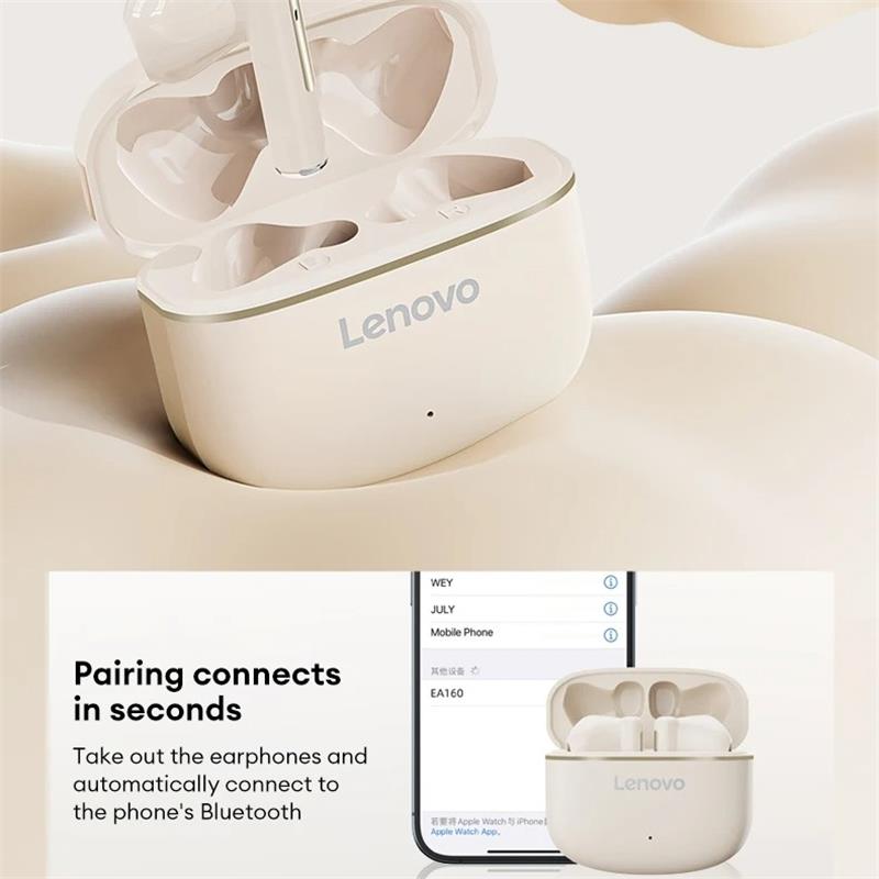 Lenovo EA160 Ασύρματα Ακουστικά Bluetooth 5.4 Hi-Fi Καθηλωτικός Ήχος 24 Ώρες Αναπαραγωγή Κλήση HD Φωνής TWS Ακουστικά Μείωση Θορύβου Χαμηλή Καθυστέρηση Ακουστικά Gaming