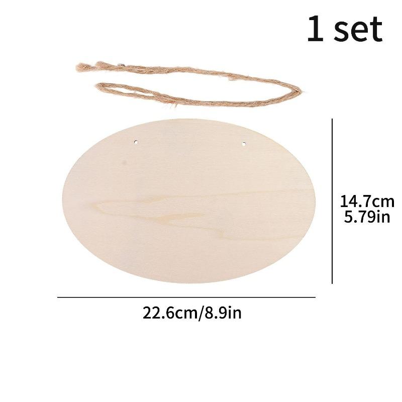 Unfinished Wood Boards Blank Wood Signs with Hanging Ropes Door Hanger DIY Wooden Sign Paintings Art Carving Crafts Wood Chips