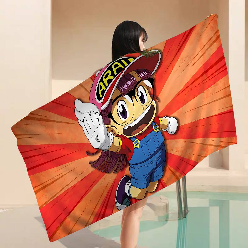 Dr S-Slump Anmie Anime Beach Swimming Towel Soft Absorbent Washcloth Children's Gifts For Kids Travel Camping Gym