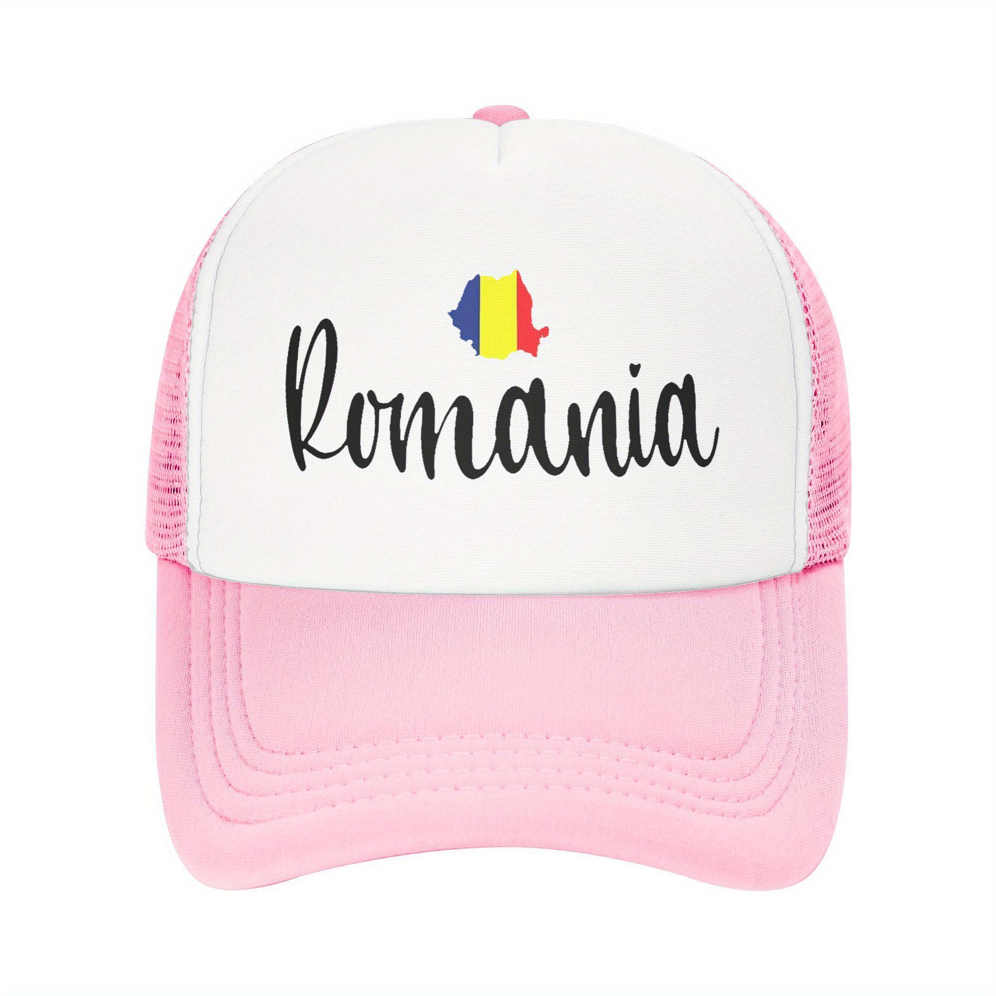 

Карта Румынии Печать Тракерская Кепка Дышащая Сетка Регулируемая Snapback Кепка Повседневный Подарок для Взрослых One Size