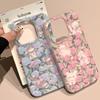 Cartoon Flower Cat for Apple 16promax Creative Mobile Phone Case 15pro Glacier Pattern 14 Fun 13