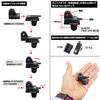 REC Mount GoPro Quick Release Adapter Set Easy and Fast Compatible with GoPro HERO Series Cameras and CatEye Black [H34GP-CATHL1] - Attach/Detach,