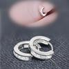 Trendy Minimalist Swiss Zircon Square Stud Ear Cuffs