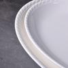 Pure White Oval Ceramic Fish Plate - Extra Large 12/14/16/18 Inch Home Tableware
