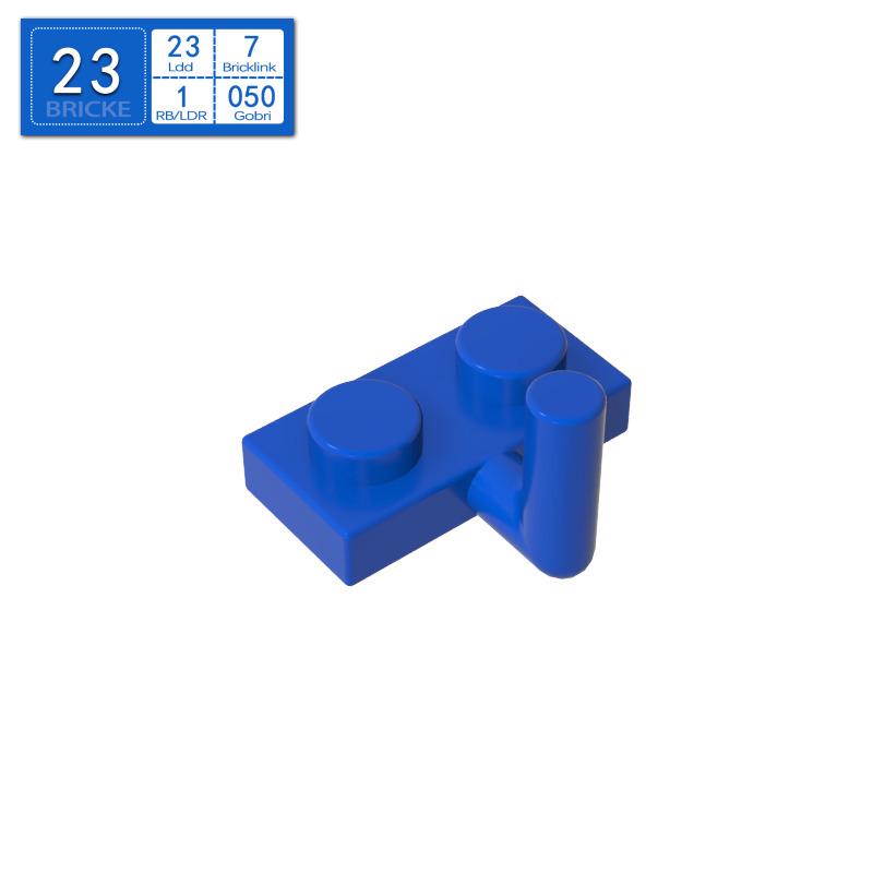 1x2 Plate with One-Sided Upward Handle, Compatible with LEGO 4623 88072