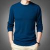 Medelålders Tunn Tröja Herr Rundhals Långärmad T-shirt Tröja Trendig Vår och Höst Ungdomströja Herr Ulltröja