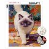 Pearl Painting DIY Kit Frameless Cat Canvas Shiny Bead Art Creative Craft for Bedroom Living Room Decor128