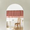 Farmhouse Short Curtain 100% Cotton Drapes for Bathroom Small Window Rod Pocket Tier Curtains Cafe Kitchen Closet Doorway Decor
