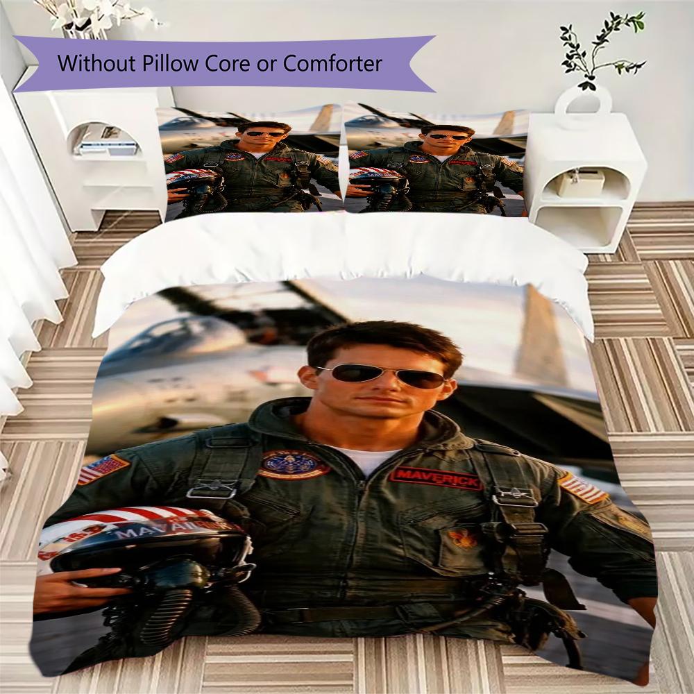 Top Gun Maverick Bedding Without Core 1 Duvet Cover 2 Pillowcase Without Core Duvet Cover And Pillowcase Soft And Comfortable Bedding Set